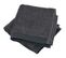 Lot De 2 Serviettes Invité 30x30 Cm Coton Peigné Alba Anthracite