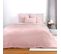 Parure De Lit 260x240 Cm Double Gaze De Coton Gazgaz Rose 3 Pièces