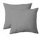 Lot De 2 Taies D'oreiller 63x63 Cm Polyester Microfibre Lago Anthracite