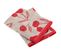 Lot De 2 Torchons De Cuisine Éponge 50x50 Cm Coton Bing Rouge