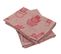 Lot De 2 Torchons De Cuisine Toile 50x70 Cm Coton Cactus Rouge