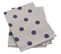 Lot De 2 Torchons De Cuisine Toile 50x70 Cm Coton Spot Bleu