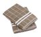 Lot De 2 Torchons De Cuisine Éponge 50x50 Cm Coton New Squares Marron