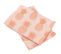 Lot De 2 Torchons De Cuisine Toile 50x70 Cm Coton Pineapple Orange