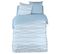 Parure De Lit 200x200 Cm 100% Polyester Microfibre Blis Bleu 3 Pièces