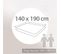 Drap Housse Uni 140x190 Cm Mila 100% Polyester Micro Lavée Marron Sable