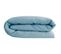 Housse De Couette 260x240 Cm Lit Queen Size Lin Lavé Sonate Bleu Topaze