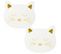 Lot De 2 Sets De Table Enfant Chat Blanc White