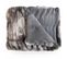 Plaid 150x200 Zibeline En Fausse Fourrure Doublée Velours Gris Angora