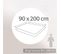 Drap Housse Uni 90x200 Cm 100% Percale De Coton Manoir Blanc Naturel Bonnet 35