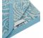 Serviette De Toilette Coton 50x100 Cm Motif Mandala Collection Plenty Bleue