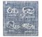 Lot De 2 Torchons De Cuisine Pur Coton 50x50 Cm Motif Fromage Collection Cheese Bleu