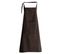 Tablier De Cuisine Coton 70x90cm Collection Yuco Marron Café