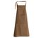 Tablier De Cuisine Coton 70x90cm Collection Yuco Marron Cognac