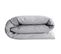 Housse De Couette Uni 260x240 Cm Percale De Coton Manoir Gris Perle