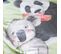 Housse De Couette 200x200 Cm En 100% Percale De Coton Panda Vert