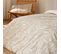 Drap Plat 240x310 Cm Coton Lavé Séréna Géométrique Beige Écru