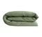 Housse De Couette Lin Et Coton 260x240 Cm Collection Opera Vert Mousse