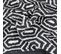Drap De Bain 100x150 Cm Symetrie Coton Noir Alvéoles