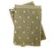 Lot De 2 Gants De Toilette 16x21 Cm Efficience Dots Vert Olive