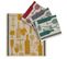 Lot De 2 Torchons De Cuisine Pur Coton 50x50 Cm Vitis Motifs Viticole Jaune