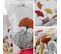 Parure De Lit 200x200 Cm 50x70 Cm Percale Pur Coton Ginkgo Rose