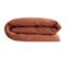 Housse De Couette 260x240 Cm Pur Coton Palace Marron Terre Cuite