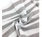 Drap De Douche 70x140 Cm Coton Collection Efficience Stripes Gris Lunar