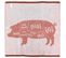 Lot De 2 Torchons De Cuisine Pur Coton 50x50 Cm Grilluxe Rose