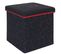 Pouf Pliable 100% Polyester 38x38x38 Cm Collection Game Noir