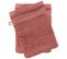 Lot De 2 Gants De Toilette Coton 550g/m2 Collection Naïa Rose Pêche