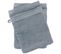 Lot De 2 Gants De Toilette Coton 550g/m2 Collection Naïa Bleu Glacier