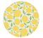 Lot De 2 Sets De Table En Polyester 38x38 Cm Collection Limone Motifs Citrons Jaune