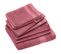 Parure De Bain Coton 550g/m2 Collection Naïa Par Lot De 7 Rose Bois De Rose