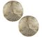 Lot De 2 Sets De Table Rond En Plastique 40x40 Cm Collection Phuket Doré