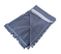 Drap De Plage 100x180 Cm Pur Coton Collection Catane Rayures Bleu Marine