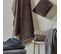 Serviette De Toilette 50x100 Cm Pur Coton Collection Osaka Feuillage Marron