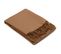 Drap De Plage Fouta Nid D'abeille 100x200 Cm Coton 230 G/m² Marron Cognac