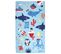 Drap De Plage Enfant 60x120 Cm Collection Marietas Bleu Motifs Aquatique