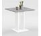 Table De Repas Design "sanary" 77cm Blanc et Gris