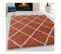 Tapis Shaggy Design Rectangle Géométrique Chantecler Terre 160x230