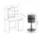 Coiffeuse  Anthracite Avec Tabouret Et LED 90 X 137,5 X 38 Cm (l X H X P)