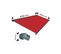 Store Banne Coffre Protect 2 Smart Gris 5x3,5m Motorisé + Capteur Vent - Toile Rouge