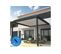 Pergola Bioclimatique Cocoon Perp Horaire Mixte Gris Anthracite / Blanc 4,051x3,00m Verin + LED