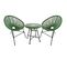 Salon De Jardin 2 Fauteuils Oeuf + Table Basse Vert Acapulco