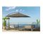 Parasol LED Déporté Carré 3x3m Gris Solenzara LED