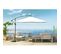 Parasol LED Déporté Carré 3x3m Écru Solenzara LED