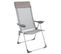 Fauteuil Relax De Jardin Pliant Aloe - 5 Positions - Gris