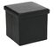 Pouf Carré Pliant - Pvc - Noir