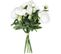 Bouquet Artificiel De 13 Pivoines - H. 50 Cm - Blanc